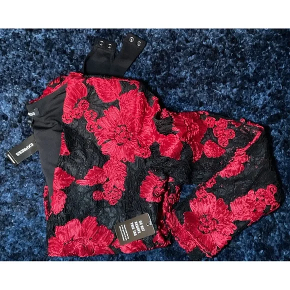 EXPRESS ~Lace Embroidered Thong Bodysuit (NWT) - Picture 15 of 16